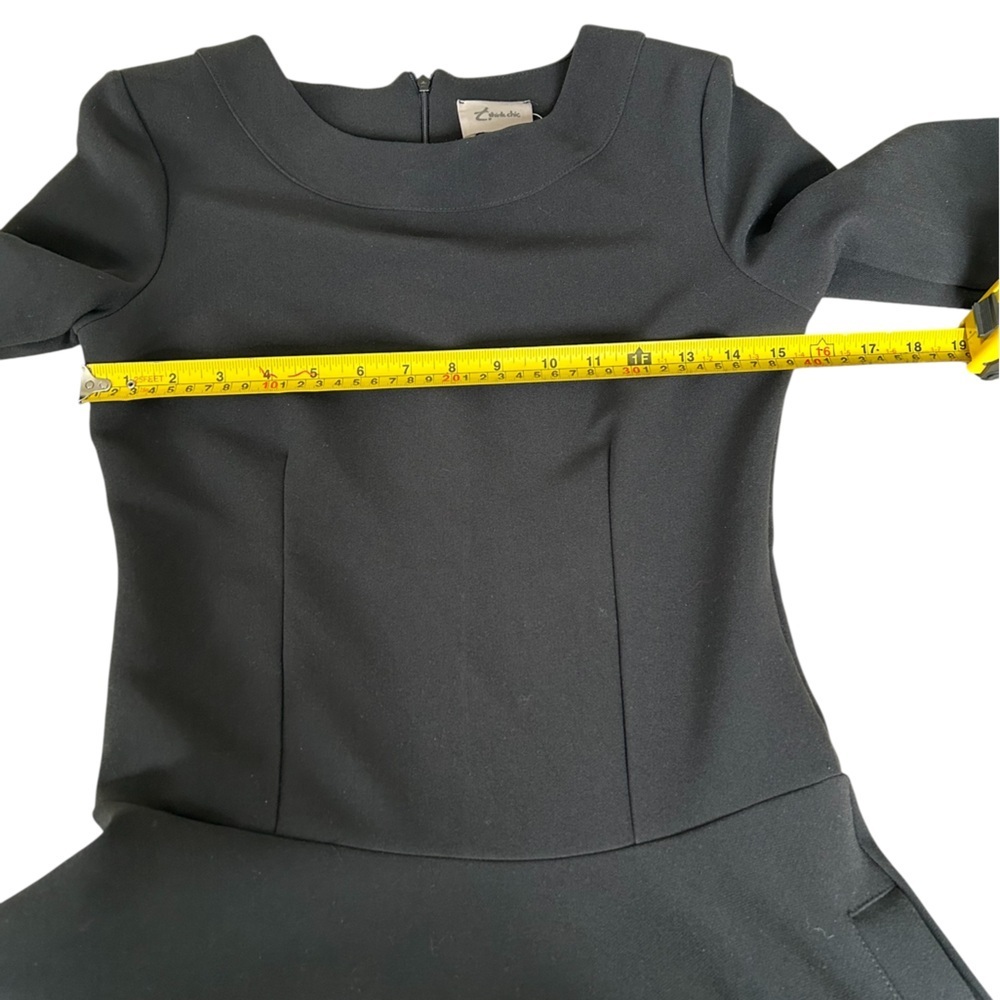 Think chic Midi Black asymmetrical Dress 3/4 sleeve
functional pockets XS - Picture 10 of 14